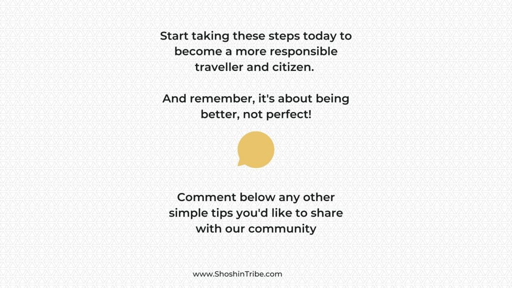 Become a more Responsible Traveller